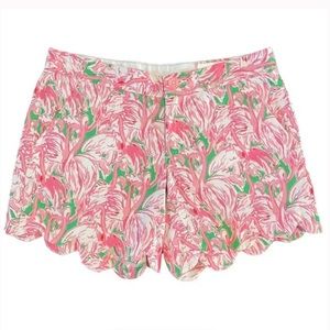 Lilly Pulitzer Buttercup Scallop Hem Shorts in Pink Colony
